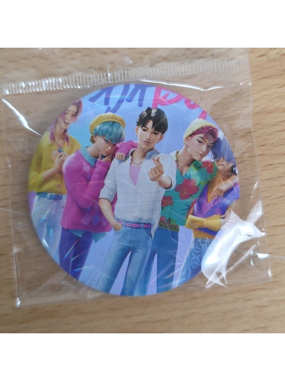 Saja Colorful K-Pop Round Pin Set — Purple & Multicolor 2 - Picture 6 of 6